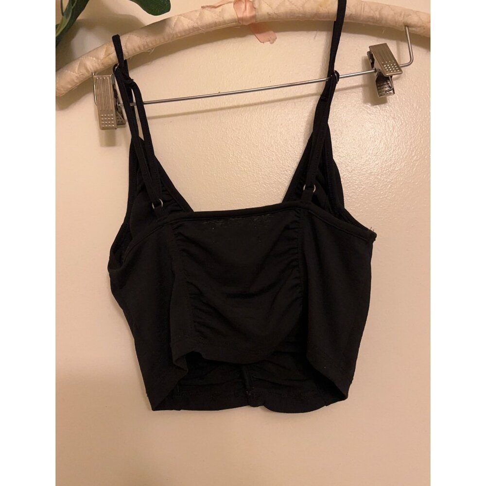 Urban Outfitters/ Women’s Crop Top/ Black/Ruched Crop drawstring/ Small - Picture 5 of 12